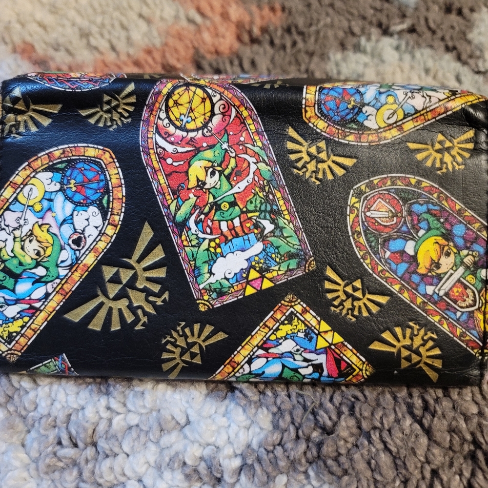 Legend Of Zelda PU Leather Many Links Trifold Organizer Card Wallet
